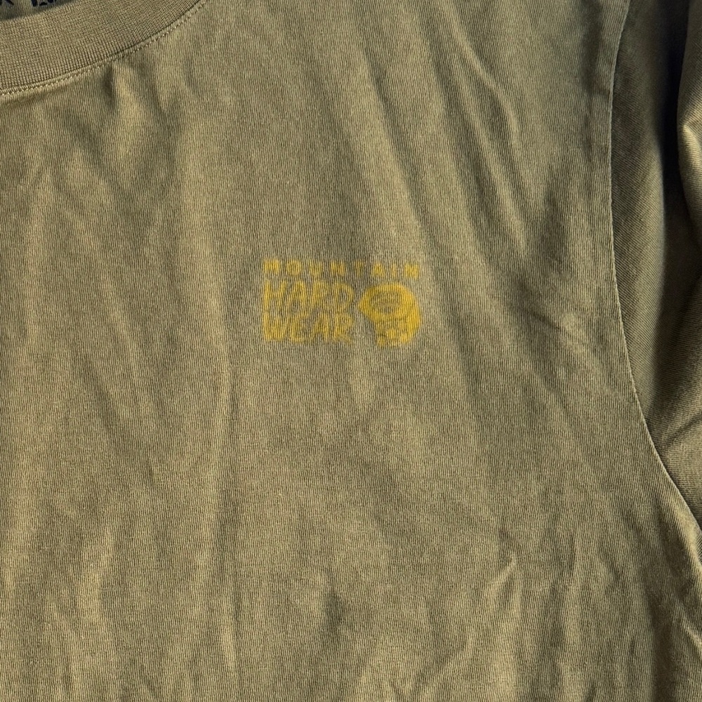 Mountain Hardwear Men’s Snow Yeti Graphic Tee Medium M Combat Green Long Sleeve - Picture 7 of 11